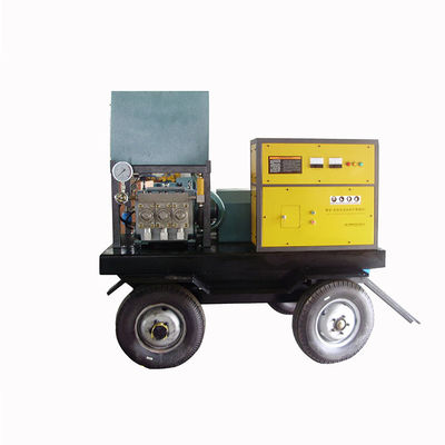 600bar 75kw Trolley pulitore ad alta pressione macchina di pulizia a getto d'acqua ad alta pressione