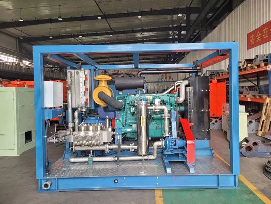 macchina di brillamento industriale diesel dell'acqua della rondella 1000bar di pressione 132kw