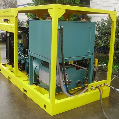 55kw 10000psi Industrial Water Jet Cleaning Machine Motore diesel azionato